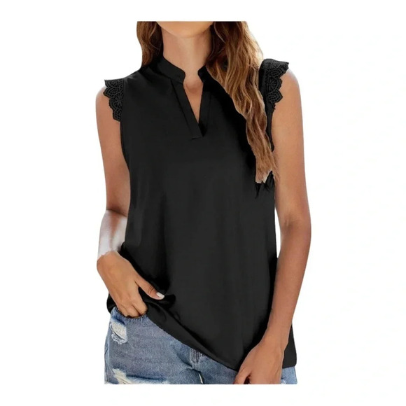 🖤 MILUMIA Elegant‎ Sleeveless Top - Picture 1 of 6